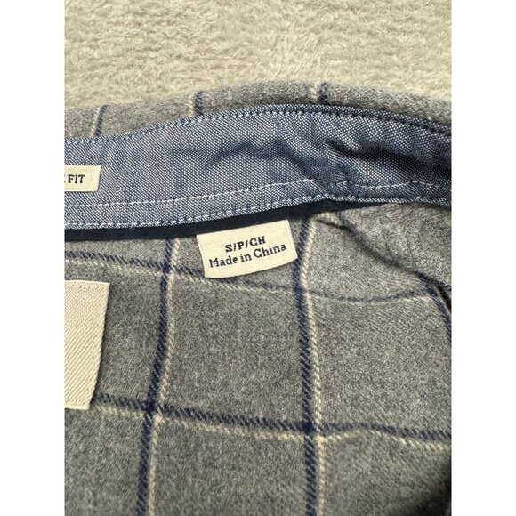 PENGUIN HERITAGE SLIM FIT MENS GREY POCKET FLANNEL BUTTON UP SHIRT - Picture 6 of 8